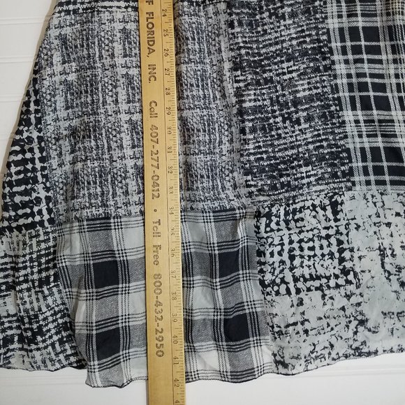 L’agence 100% silk dress black and white patterned SZ 4 - Picture 2 of 5